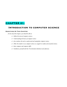 Intro to Computer Science: Basics & Applications