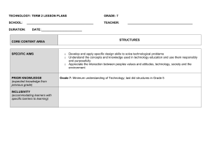 Technology 2020 GRADE 7 TERM 2 LESSON PLANS