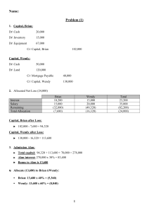 Partnership Accounting Problems