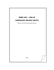 Model Bye Laws of Coop Housing Society New Flatowner Type (2-9-14) (1)