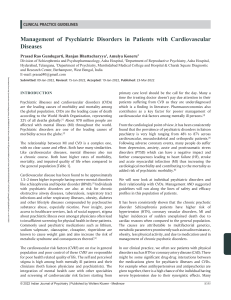 Gundugurti 2022 Management of Psychiatric Disorders in Patients with Cardiovascular Diseases