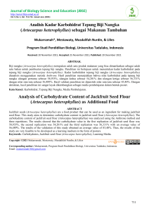 Analisis Karbohidrat Tepung Biji Nangka: Studi Ilmiah