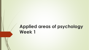 areas of applied psychology