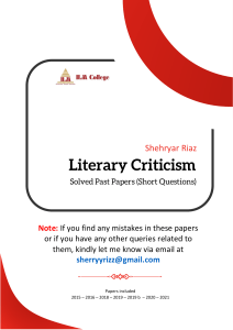 LiteraryCriticismTerm5