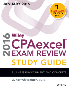 Wiley CPA Exam 2016 MAS