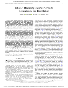 DCCD Reducing Neural Network Redundancy via Distillation
