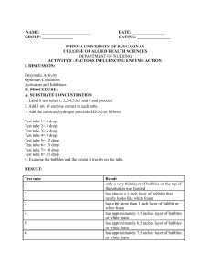 Enzyme Action Lab: Factors & Results