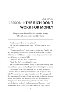 Chapter 1- The Rich Don't Work For Money