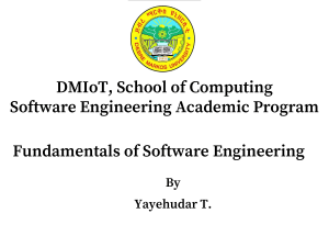 Introduction to Software Engineering 
