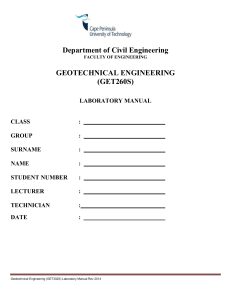 Geotech Eng  GET260s Lab Manual UPDATED 2021
