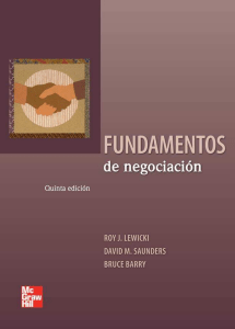 Fundamentos de Negociacin 5ed (2012) - Roy Lewicki, Bruce Barry, David Saunders