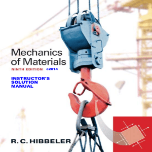 Mechanics of Materials 9th Edition Solut