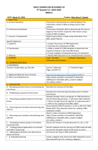 DAILY-LESSON-LOG-IN-SCIENCE-10 WEEK 6 QUARTER 3