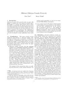 Efficient Oblivious Transfer Protocols (2001) - Naor, Pinkas