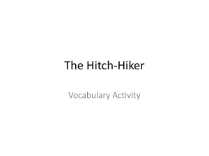 The Hitch-Hiker vocab activity