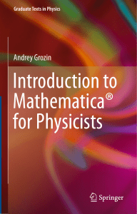 Introduction to Mathematica for Physicists