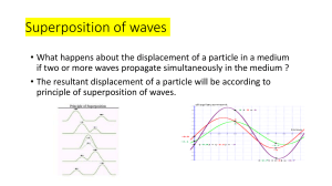 Superposition + stationary waves