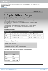 Cambridge Lower Secondary Science English Language Skills Workbook 7 excerpt