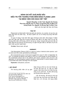 Cold Plasma Treatment for Soft Tissue Injuries: A Study