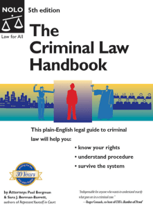 The Criminal Law Handbook  Know Your Rights, Survive the System (Criminal Law Handbook) ( PDFDrive )