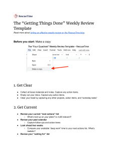 The “Getting Things Done” Weekly Review Template - RescueTime