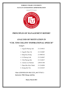 [Fundamentals of Management Report] Group 5