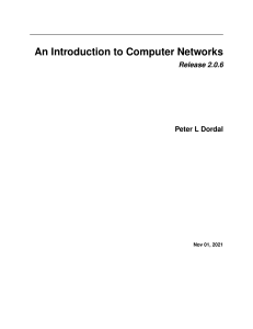 An Introduction to Computer Networks - Peter L. Dordal CompTIA Network +