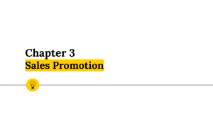 CH3  Sales Promotion