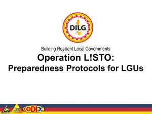 Overview of Operation Listo Orientation