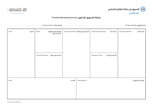 (Content Marketing Canvas) مخطَّط التسويق بالمحتو