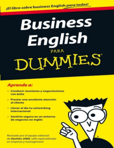 Business English para Dummies Varios autores
