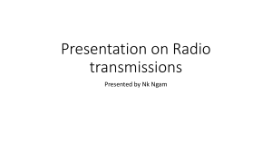 Presentation on Radio transmissions