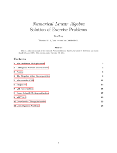 Solutions - Lloyd N. Trefethen, David Bau III - Numerical Linear Algebra