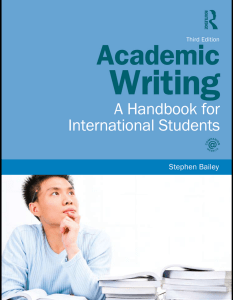 Academic Writing: A Handbook for International Students