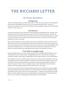 Copy of The Ricciardi Letter