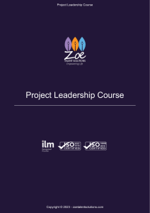 Project Leadership Course