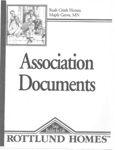 Rush Creek HOA Association Documents