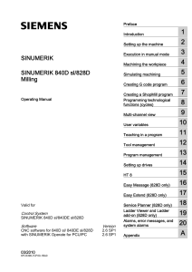 sinumerik 840d-Operating Manual