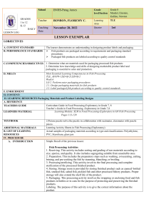 TLE-HOME ECONOMICS LESSON EXEMPLAR