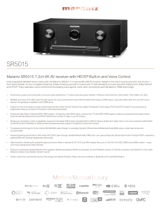 1865 Marantz SR5015 info sheet w-xbox update-111220