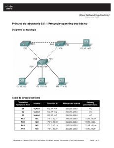 Lab 5.5.1  Basic Spanning Tree Protocol