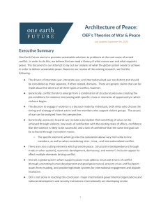 Architecture of Peace  OEF’s Theories of War and Peace