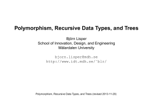 Björn Lisper - Polymorphism, Recursive Data Types, and Trees, Björn Lisper