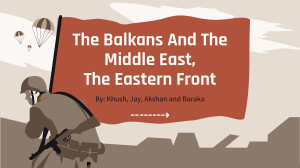 The Balkans And The Middle East, The Eastern Front (1)