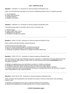 1 Introduction To Variance Analysis And Standard Costs- Hock İnternational 