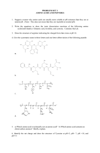 PROBLEM SET 1 - Amino Acids and Peptides