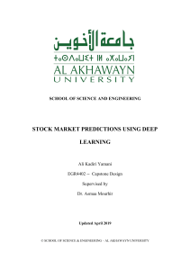 STOCK MARKET PREDICTIONS USING DEEP LEARNING