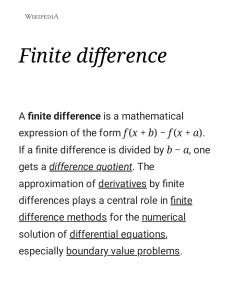 Finite difference -