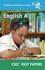 CSEC English A Past Papers