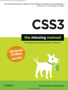 CSS3 The missing manual 3th edition spanish